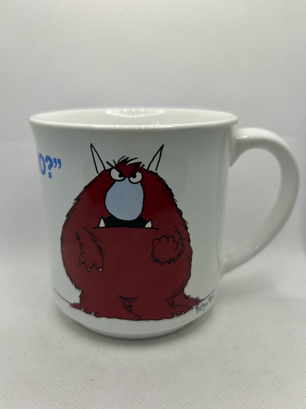 Vintage Sandra Boyton Mug White Ceramic  Monster Graphic ‘One Lump or Two’